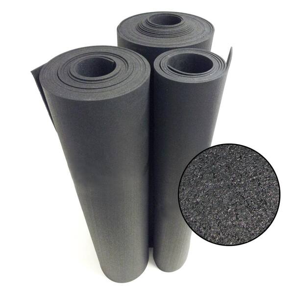 Black Commercial Rubber Flooring Mats, Rubber Roll Garage Mats