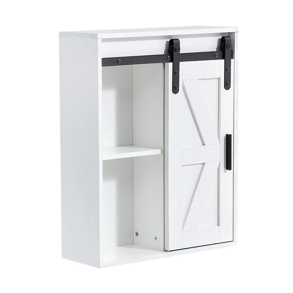 21.7 in. W x 7.9 in. D x 27.6 in. H Wood Wall Mounted Bathroom Storage Wall