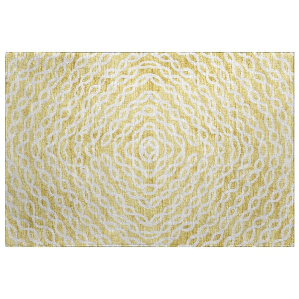 Dream Shag Premium Machine Washable Abstract ADS74 Gilded 2 ft. x 3 ft. Accent Rug