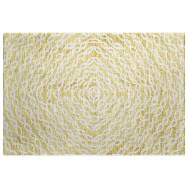 Dream Shag Premium Machine Washable Abstract ADS74 Gilded 3 ft. x 4 ft. Area Rug