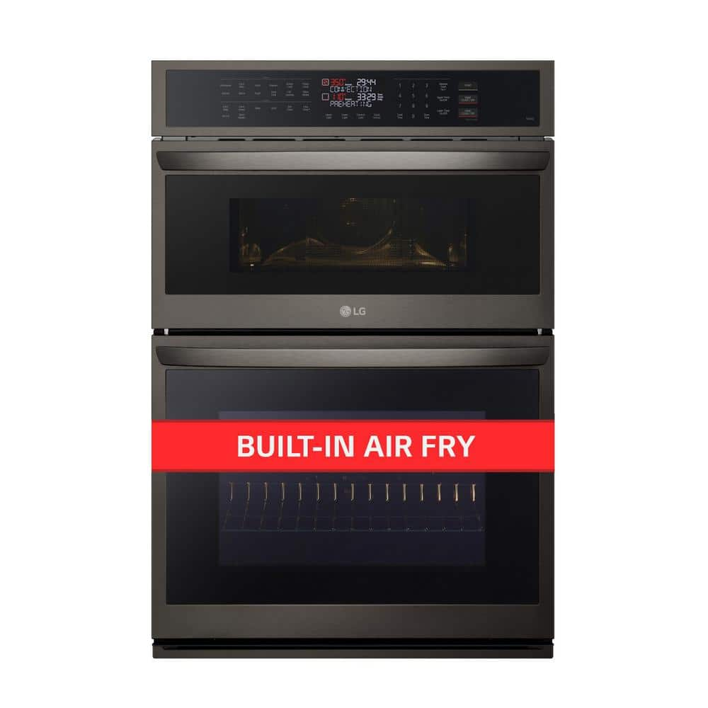 LG 6.4 cu. ft. Smart Combi Wall Oven with Fan Convection, Air Fry in PrintProof Black Stainless Steel