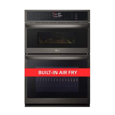 6.4 cu. ft. Smart Combi Wall Oven with Fan Convection, Air Fry in PrintProof Black Stainless Steel