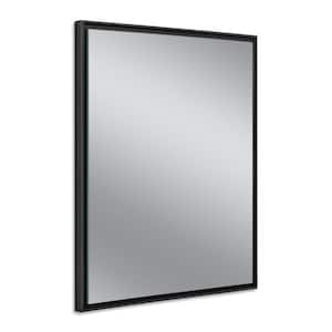 26 in. W x 32 in. H Framed Rectangular Bathroom Vanity Mirror in Black