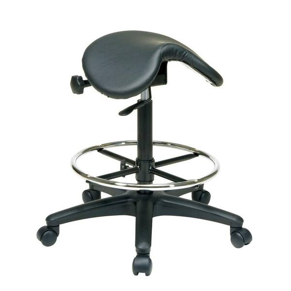 Office Star Products Black Vinyl Drafting Chair
