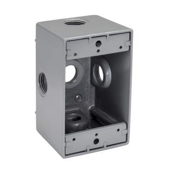 Southwire 3/4 in. Weatherproof 5-Hole Single Gang Deep Box