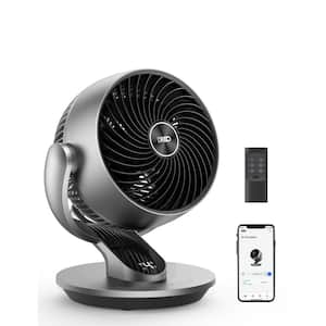Smart 9 in. Air Circulator Fan Oscillation - Gray