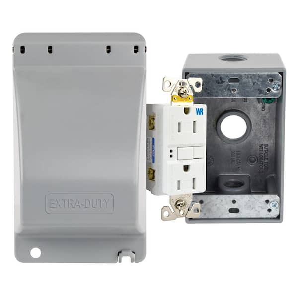 Photo 1 of ***ONLY ONE***CHECK IMAGES*** Gray 1-Gang Extra Duty While-In-Use Weatherproof Vertical Receptacle Cover Kit