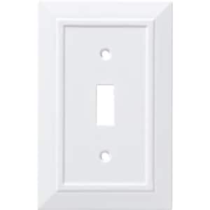 Classic Architecture Pure White Antimicrobial 1-Gang Toggle Wall Plate (4-Pack)