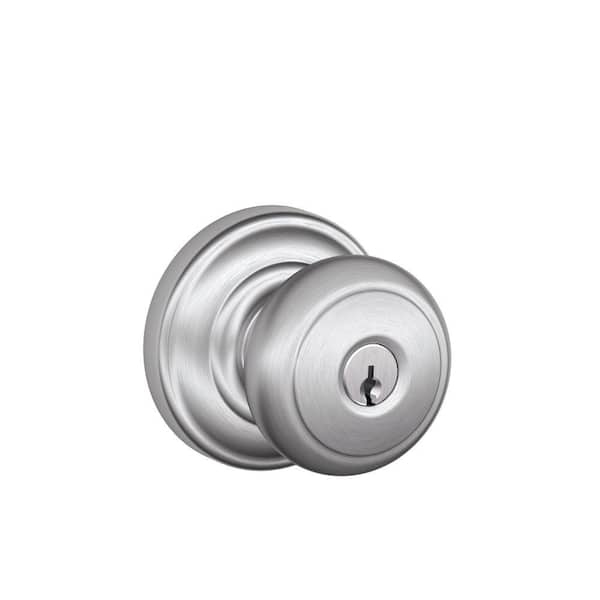 Schlage Andover Satin Chrome Keyed Entry Door Knob