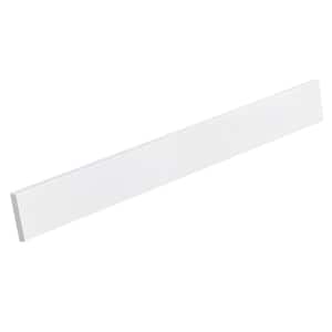 Classic Linearis 42 in. W Quartz Vanity Backsplash in White