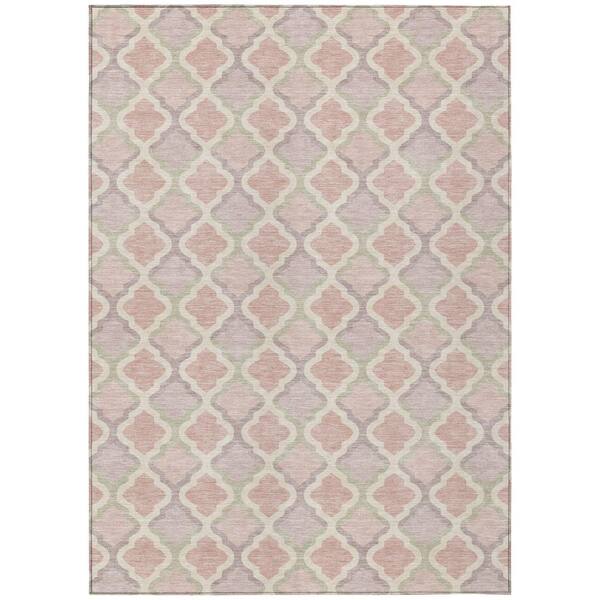 Chantille Machine Washable Indoor/Outdoor Abstract ACN3138 Pink 10 ft. x 14 ft. Area Rug