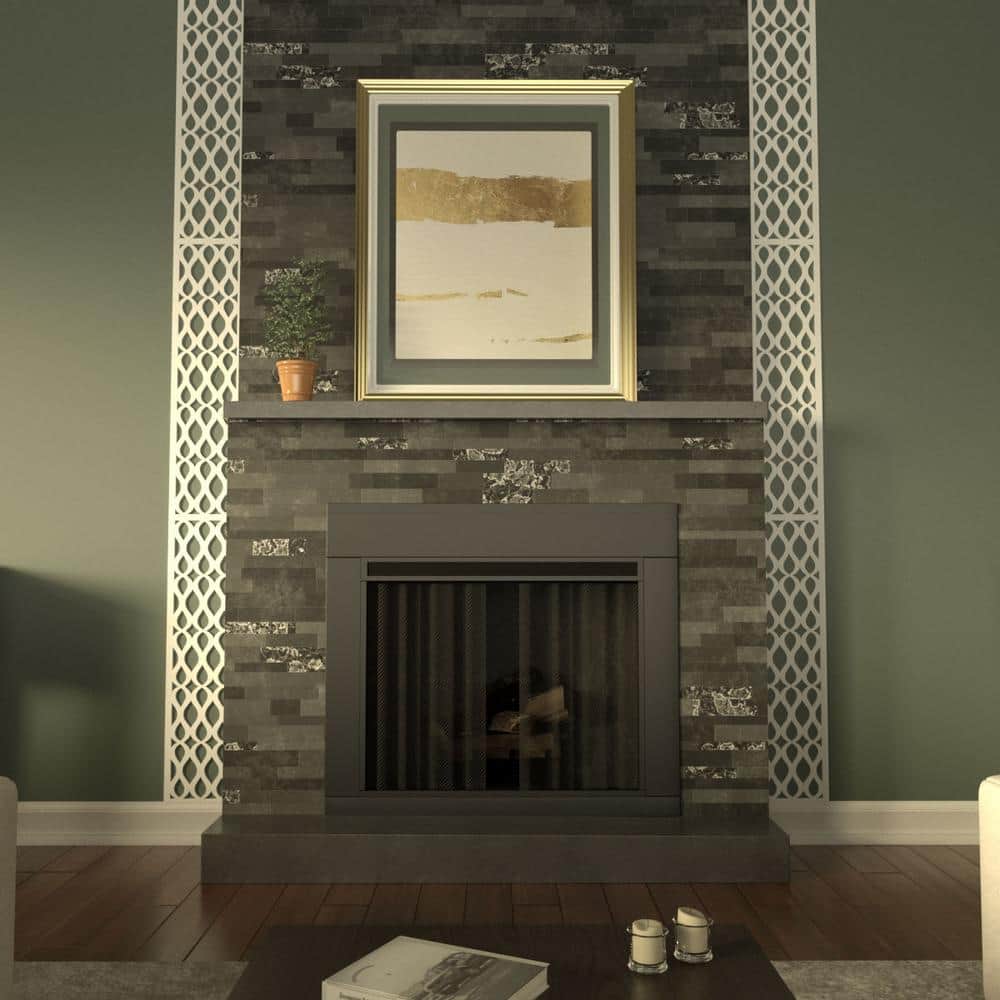 Somerset White PVC Decorative Fretwork Crown Moulding, 47" x 12"