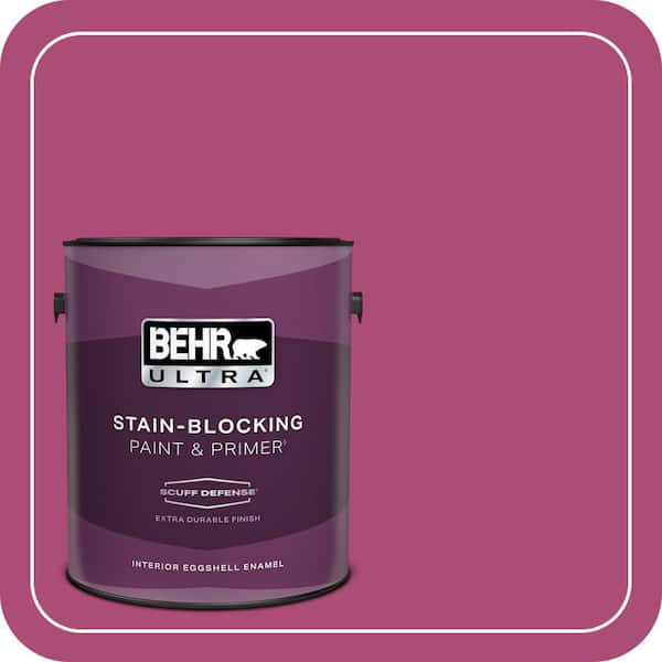 BEHR ULTRA 1 gal. #100B-7 Hot Pink Extra Durable Eggshell Enamel Interior Paint & Primer