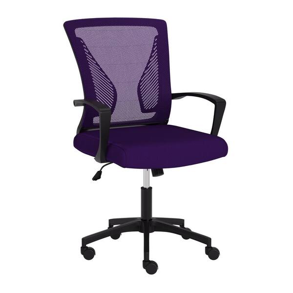 CorLiving Cooper Mesh Tilting Office Chair in Purple with