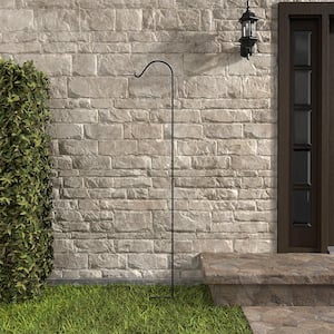 Fuchsia 84 in. Black Steel Shepherd Hook