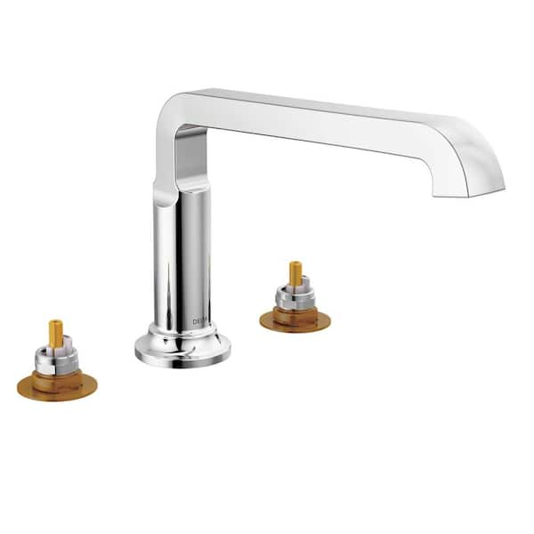 Delta Tetra 2 Handle Roman Tub Faucet Trim Kit In Lumicoat Chrome