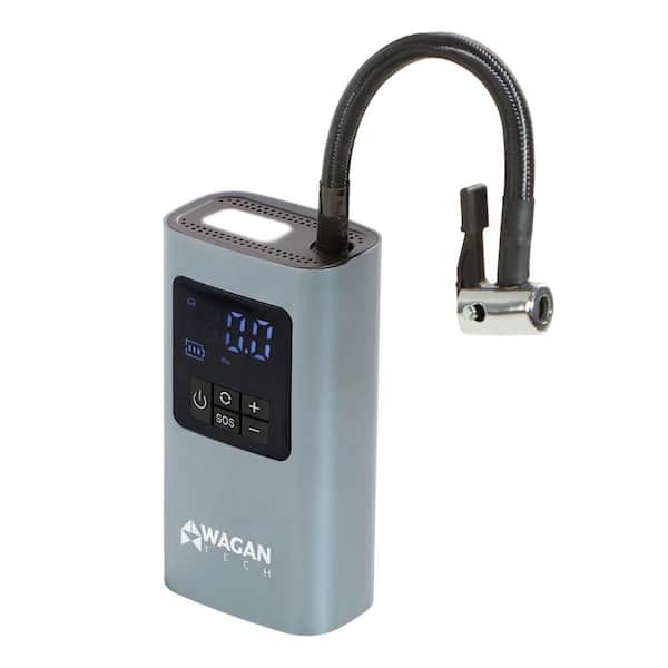 Cordless Air Compressor 150 PSI Portable Tire Inflator with Pressure Gauge Display LED Light Battery Backup