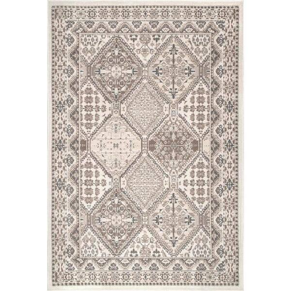 nuLOOM Becca Vintage Tiles Beige 7 ft. x 9 ft. Area Rug OWMN04A-6709 ...