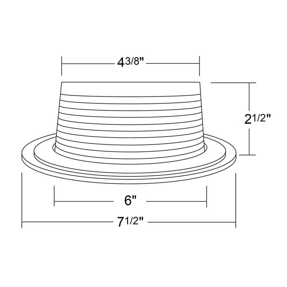 White Aluminum 6-Inch Recessed Ceiling Light Trim