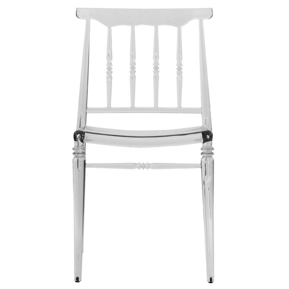Elegant Spindle Transparent Lucite Dining Chair, Set of 4
