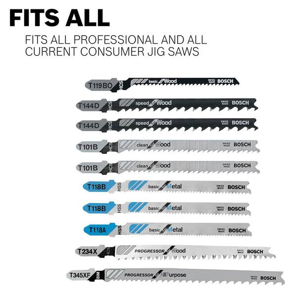 6.5 Amp Corded Variable Speed Top-Handle Jig Saw Kit with Case and Bonus T-Shank Jig Saw Blade Set (15-Pack) 6.5 Amp Corded Variable Speed Top-Handle Jig Saw Kit with Case and Bonus T-Shank Jig Saw Blade Set (15-Pack)