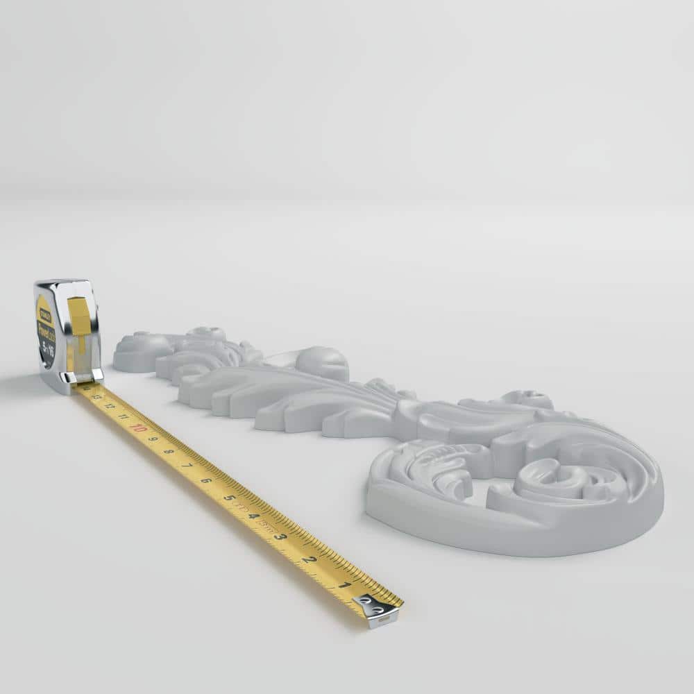 Primed Architectural Polyurethane Crown Scroll Onlay, Right