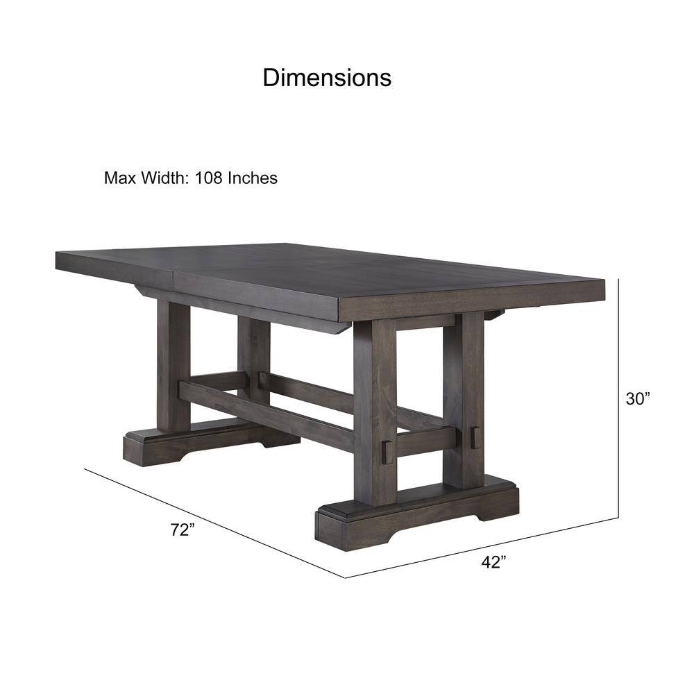 Dusky Cedar Extendable Farmhouse Dining Table for Ten