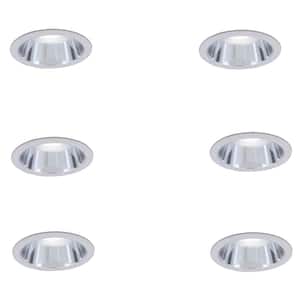 6 in. R30 Clear Recessed Reflector Trim (6-Pack)