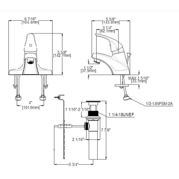 Middleton Satin Nickel Single Handle Bathroom Faucet
