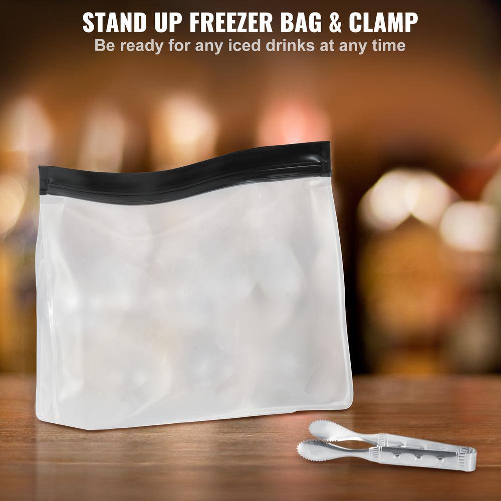 Black Silicone 4-Cavity Clear Ice Ball Maker with Storage Bag
