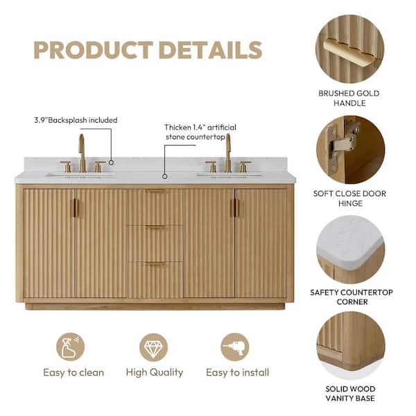 ROSWELL Cádiz 72 in. W x 22 in. D x 34 in. H Double