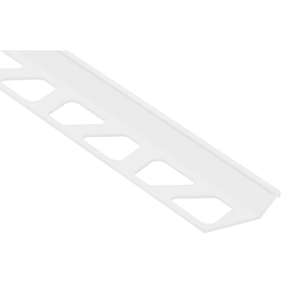 Finec Matte White Textured Color-Coated Aluminum 7/16 in. x 8 ft. 2-1/2 in. Metal Tile Edging Trim price history on PriceWatchPro