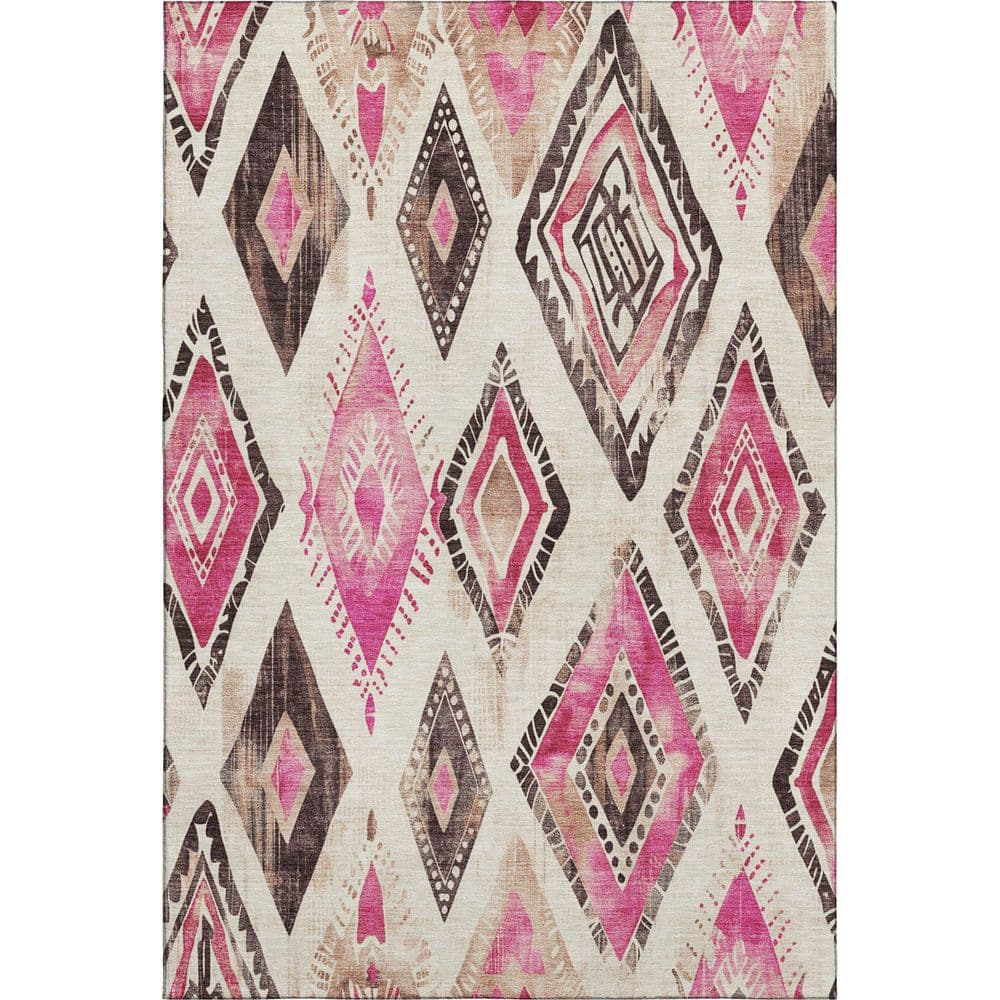 Mayfield Premium Machine Washable Abstract AMF1861 Linen 3 ft. x 5 ft. Area Rug price history on PriceWatchPro