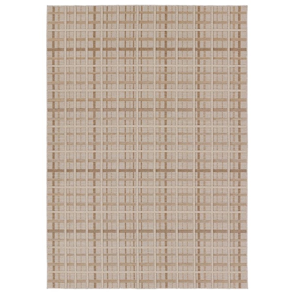 Jaipur Living Cecily 6 ft. x 9 ft. Brown/Cream Striped Indoor/Outdoor Area Rug