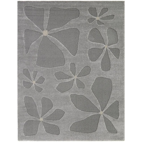 BALTA Gabriela Grey 8 ft. x 10 ft. Floral Area Rug