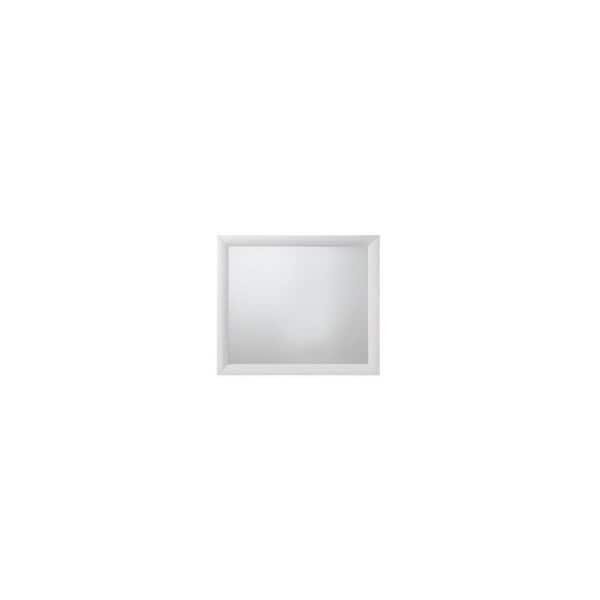 HomeRoots 39 in. W x 35 in. H White Rectangle Dresser Mirror Mounts to Dresser with Frame