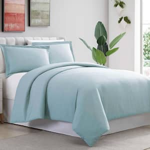 grey and aqua duvet cover