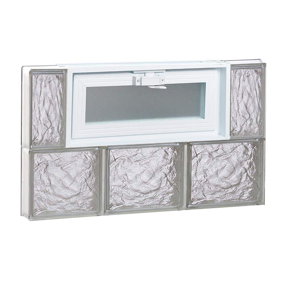 23.25 in. x 15.5 in. x 3.125 in. Frameless Ice Pattern Vented Glass Block Window price history on PriceWatchPro