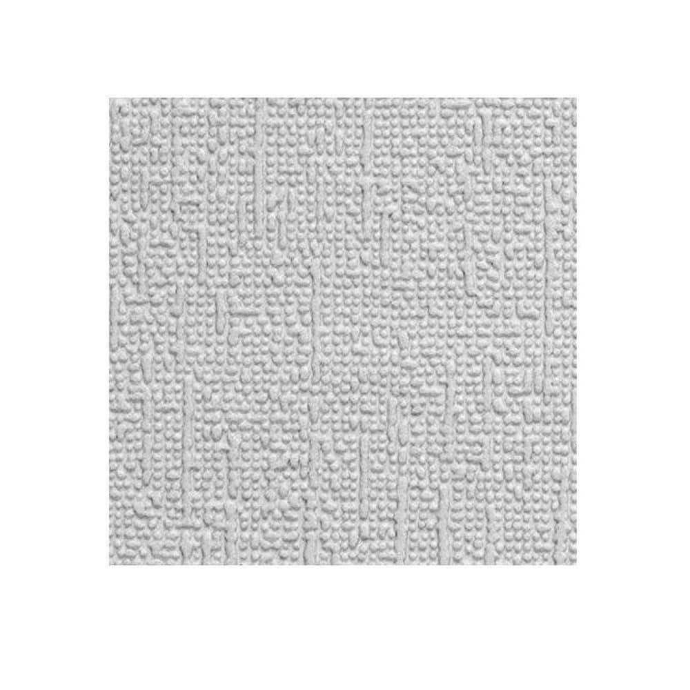 White 3D Textured Paintable Vinyl Wallpaper