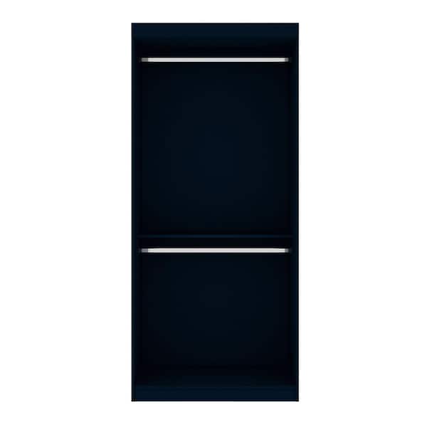 Manhattan Comfort Mulberry Tatiana Midnight Blue Open Double Hanging Wardrobe Armoire (81.3 in. H x 35.98 in. W x 21.65 in. D)