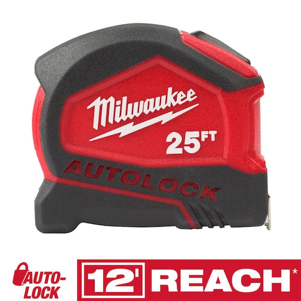 Milwaukee 48-22-6825 25 Foot Compact Auto Lock Tape Measure 
