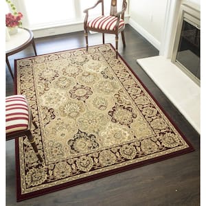 New Vision Panel Cherry Red 2 ft. X 7 ft. Area Rug