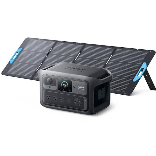 SOLIX C2000X Gen2 2,400W Output 2,048Wh Push Button Start Solar Generator w/ 200W Solar Panel for Home/RV/Tailgate