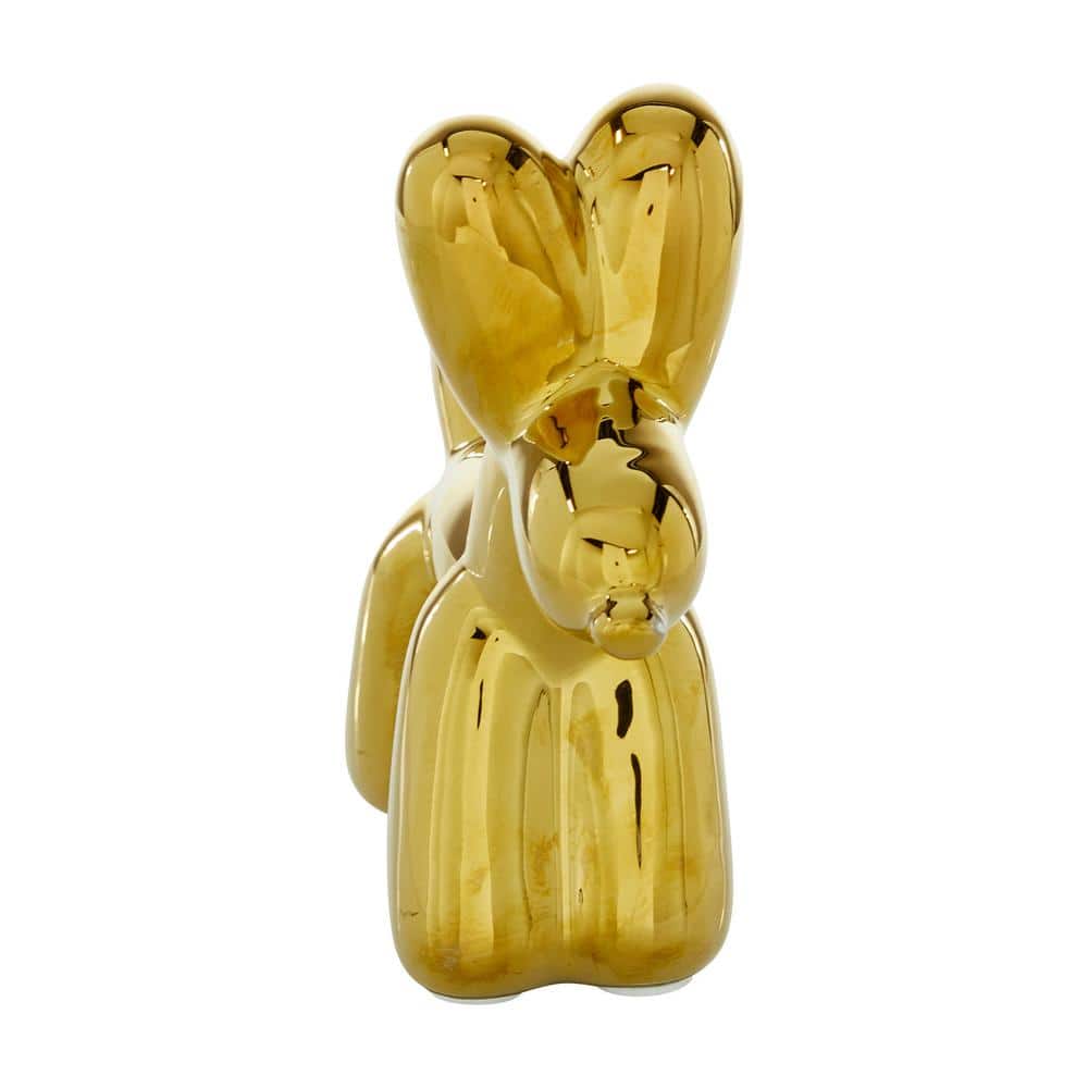 Gold Ceramic Balloon Dog Sculpture for Kids