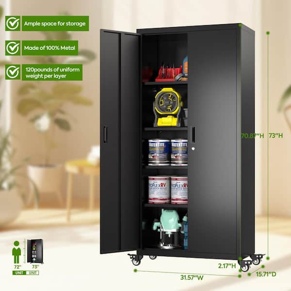 73 in. Professional Overhead Cabinet - Black 73 in. Professional Overhead Cabinet - Black