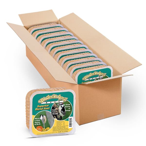 Unbranded 11 oz. Birdwatcher's Best Superior Blend Suet Cake for Wild Birds (12-Pack)