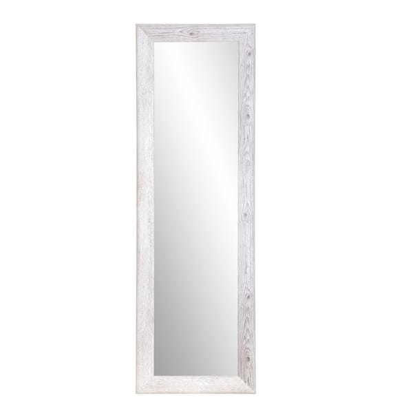 BrandtWorks Oversized Grey/ White Barn Wood Farmhouse Cottage Coastal Mirror (71.5 in. H X 22 in. W)