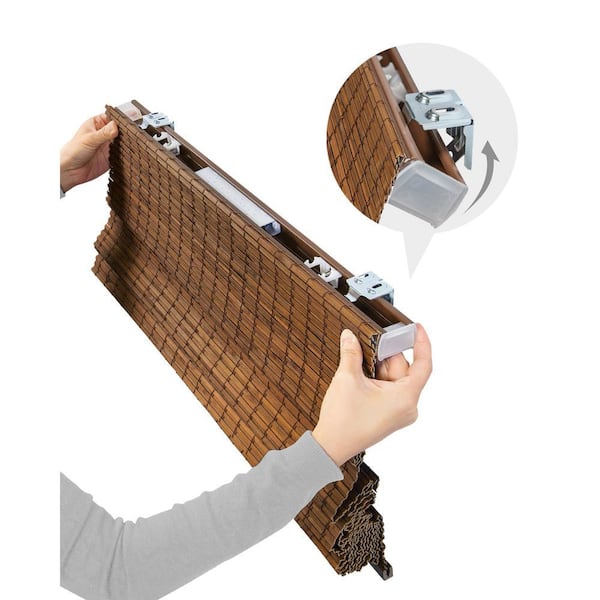 Chicology Light Filtering Cordless Natural Woven Bamboo Window