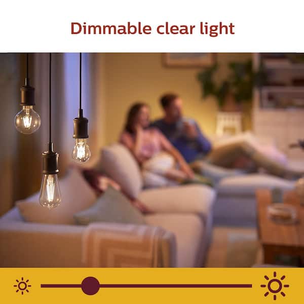 Philips Soft White G25 LED 40-Watt Equivalent Dimmable Smart Wi-Fi Wiz Connected Wireless Light Bulb (4-Pack)