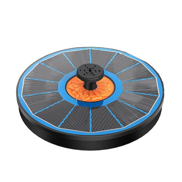 3.5W Glass Black Solar Bird Bath Fountain with Anti-Clogging System, Anti-Drift Design, 7 Nozzles for Garden, Patio